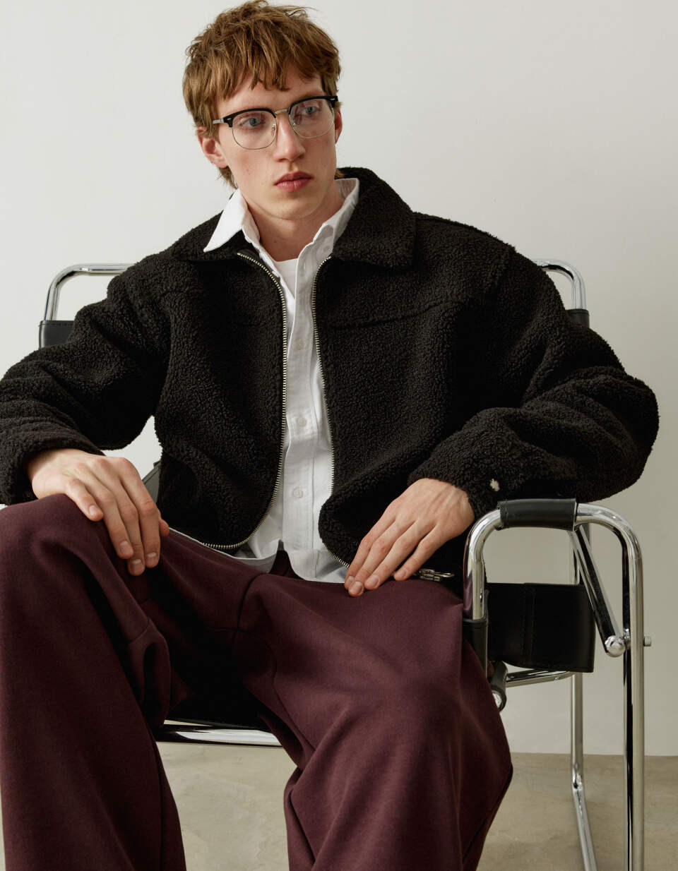 Демисезонная куртка из шерпы